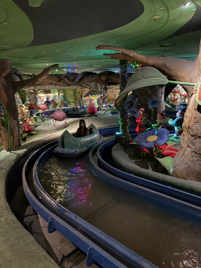 Indoor boat ride at Lotte World